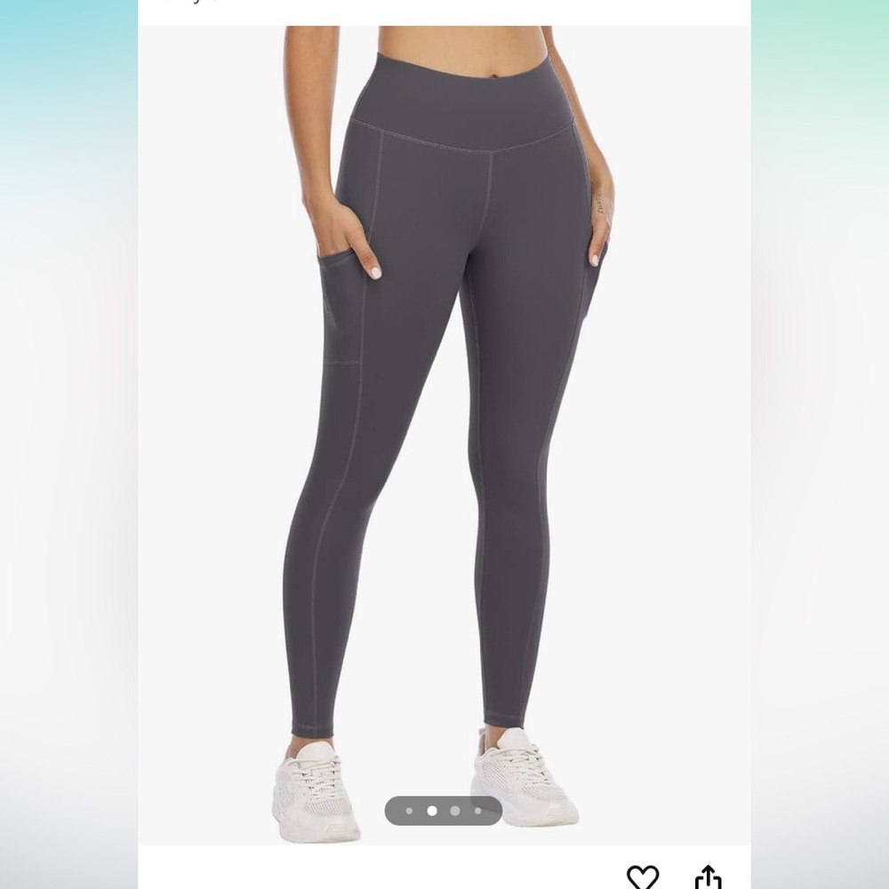Athvotar high waisted size small gray leggings. {1002}